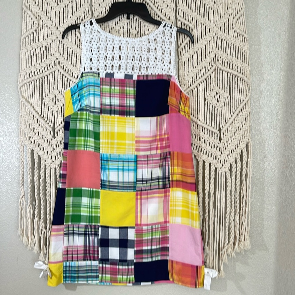 Lilly Pulitzer- Vintage Patchwork and Embroidered Lace Shift Dress. Size Large